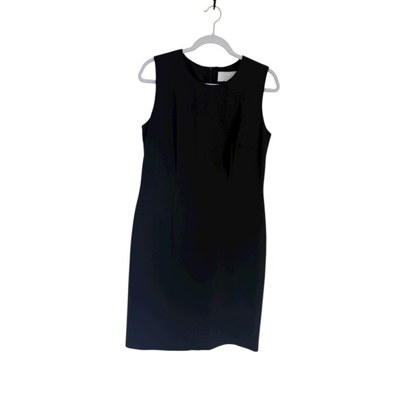 Hugo Boss Sleeveless Crew Neck Lined Pencil Sheath Dress Black Womens Size 8 - Picture 1 of 4